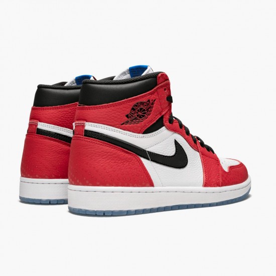 PK Shoes Air Jordan 1 Retro High Spider Man Origin Story Gym Red/Black White/Photo Blue 555088-602