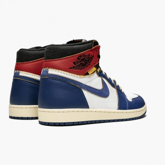 PK Shoes Air Jordan 1 Retro High Union Los Angeles Storm Blue White/Stormblue Varsity Red BV1300-146