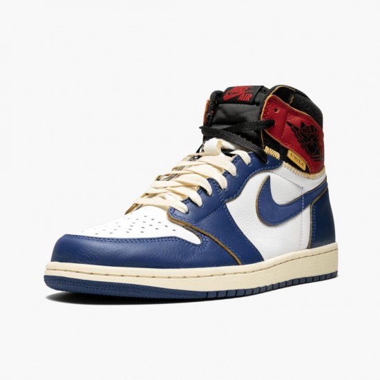 PK Shoes Air Jordan 1 Retro High Union Los Angeles Storm Blue White/Stormblue Varsity Red BV1300-146