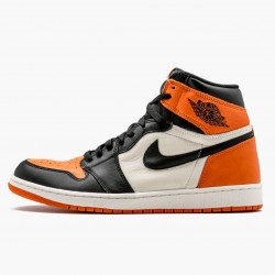 PK Shoes Air Jordan 1 Retro Shattered Backboard Black/Starfish Sail 555088-005