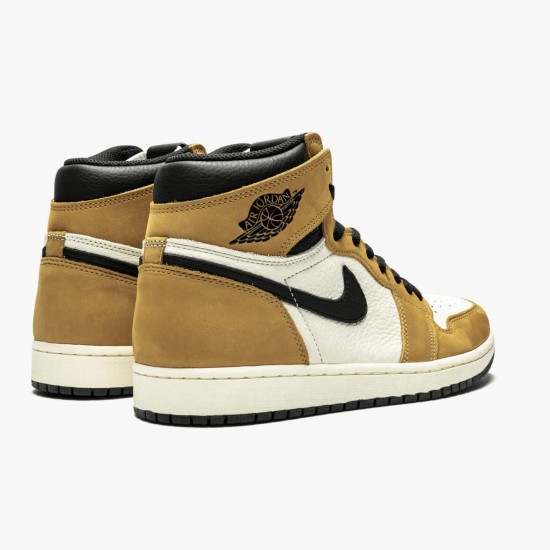 PK Shoes Air Jordan 1 Rookie of the Year Golden Harvest/Black Sail 555088-700