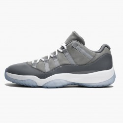 PK Shoes Air Jordan 11 Low Cool Grey Medium Grey/White Gunsmoke/Black 528895-003