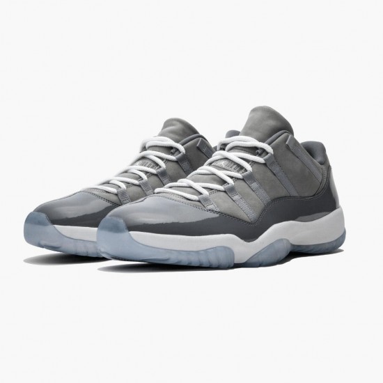 PK Shoes Air Jordan 11 Low Cool Grey Medium Grey/White Gunsmoke/Black 528895-003