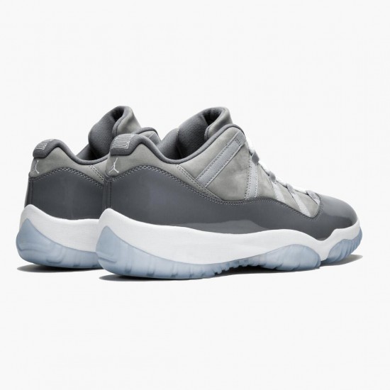 PK Shoes Air Jordan 11 Low Cool Grey Medium Grey/White Gunsmoke/Black 528895-003