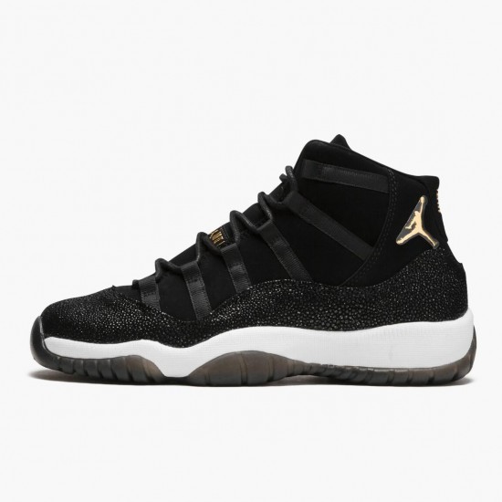 PK Shoes Air Jordan 11 Retro Heiress Black Stingray Black/Metallic Gold/White/Black 852625-030