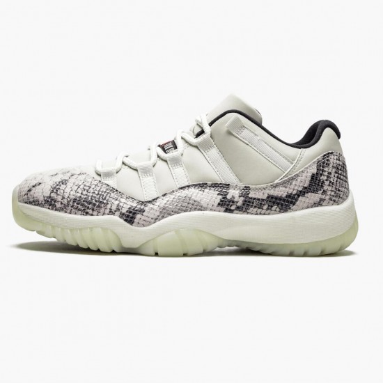 PK Shoes Air Jordan 11 Retro Low Snake Light Bone Light Bone/Smoke Grey/White Bl Black CD6846-002