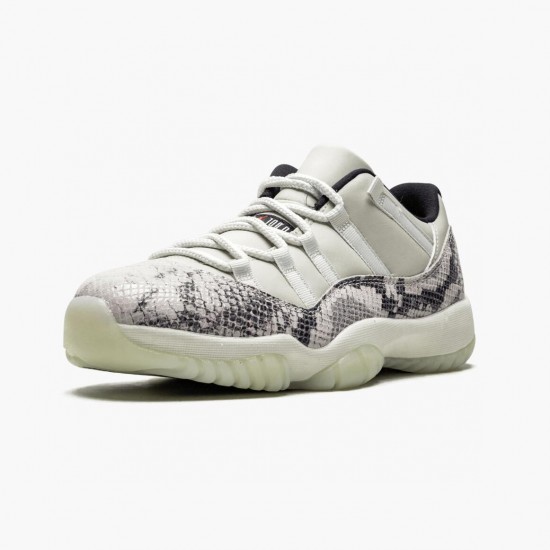 PK Shoes Air Jordan 11 Retro Low Snake Light Bone Light Bone/Smoke Grey/White Bl Black CD6846-002