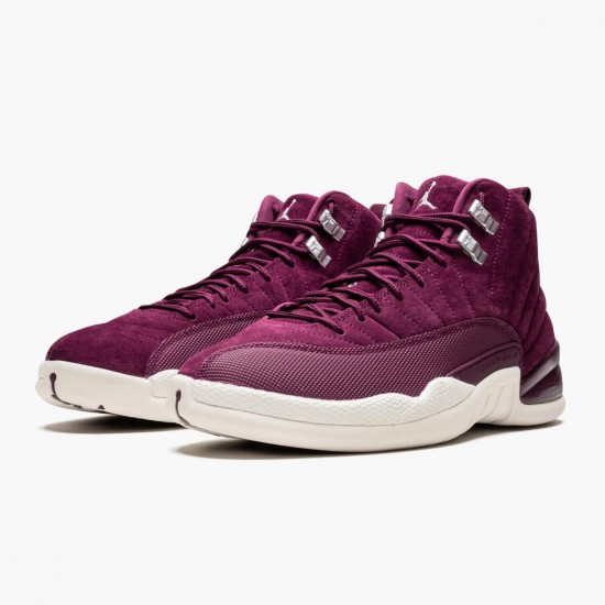 PK Shoes Air Jordan 12 Retro Bordeaux Bordeaux/Sail-Metallic Silver 130690-617