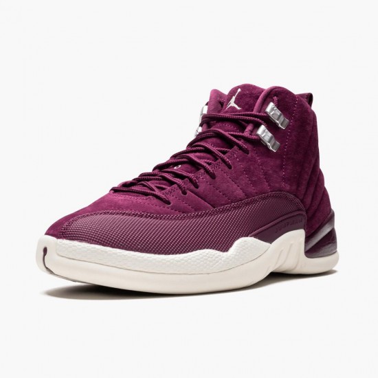 PK Shoes Air Jordan 12 Retro Bordeaux Bordeaux/Sail-Metallic Silver 130690-617