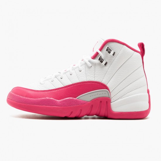 PK Shoes Air Jordan 12 Retro Dynamic Pink White/Vivid Pink/Mtllc Silver 510815-109