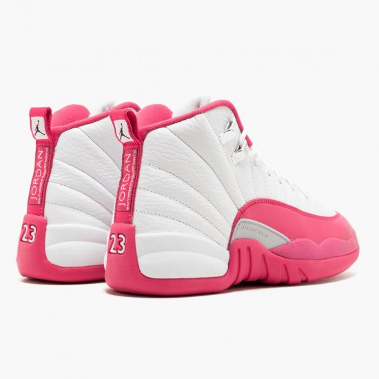 PK Shoes Air Jordan 12 Retro Dynamic Pink White/Vivid Pink/Mtllc Silver 510815-109