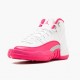 PK Shoes Air Jordan 12 Retro Dynamic Pink White/Vivid Pink/Mtllc Silver 510815-109