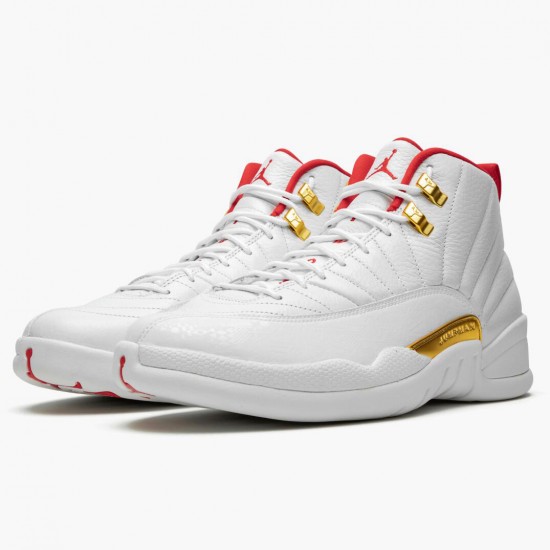 PK Shoes Air Jordan 12 Retro FIBA White/University Red/Metallic 130690-107