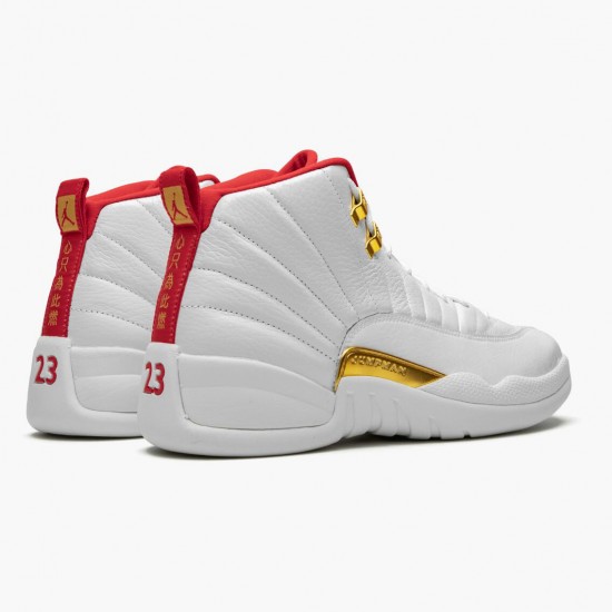 PK Shoes Air Jordan 12 Retro FIBA White/University Red/Metallic 130690-107