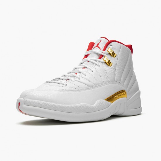 PK Shoes Air Jordan 12 Retro FIBA White/University Red/Metallic 130690-107