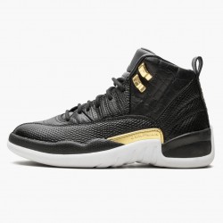 PK Shoes Air Jordan 12 Retro Reptile Black/Metallic Gold/White AO6068-007