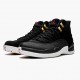 PK Shoes Air Jordan 12 Retro Reverse Taxi Black/Gold White 130690-017