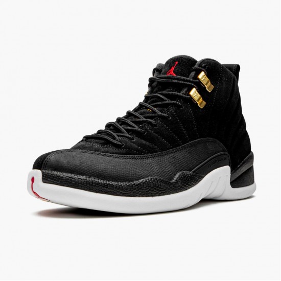 PK Shoes Air Jordan 12 Retro Reverse Taxi Black/Gold White 130690-017