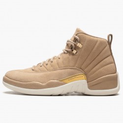 PK Shoes Air Jordan 12 Retro Vachetta Tan Vachetta Tan/Metallic Gold-Sail AO6068-203