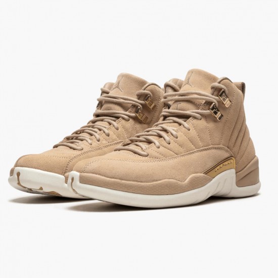 PK Shoes Air Jordan 12 Retro Vachetta Tan Vachetta Tan/Metallic Gold-Sail AO6068-203