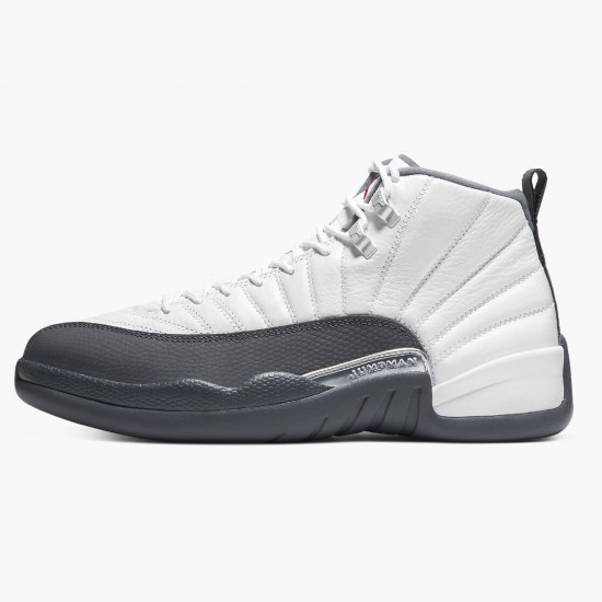 PK Shoes Air Jordan 12 Retro White Dark Grey White/Dark Grey/Gym Red 130690-160