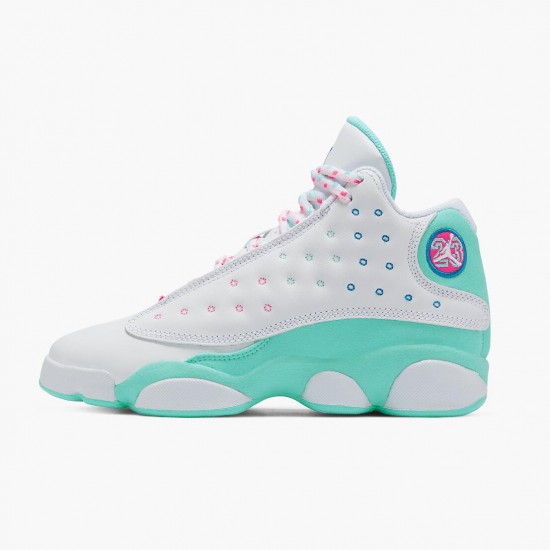 PK Shoes Air Jordan 13 Retro Aurora Green White/Soar Aurora Green Digita 439358-100