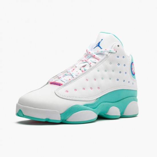 PK Shoes Air Jordan 13 Retro Aurora Green White/Soar Aurora Green Digita 439358-100