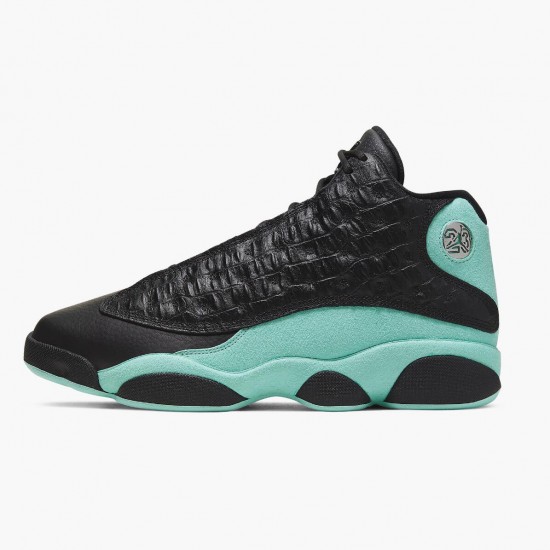 PK Shoes Air Jordan 13 Retro Island Green Black/Island Green/Metallic Si 414571-030