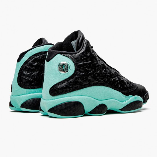 PK Shoes Air Jordan 13 Retro Island Green Black/Island Green/Metallic Si 414571-030