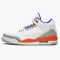 PK Shoes Air Jordan 3 Retro Knicks White/Old Royal University Ora 136064-148