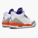 PK Shoes Air Jordan 3 Retro Knicks White/Old Royal University Ora 136064-148