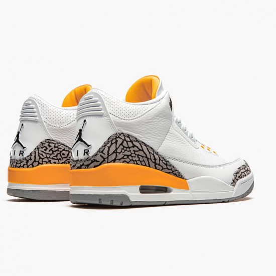 PK Shoes Air Jordan 3 Retro Laser Orange White/Laser Orange-Cement Grey CK9246-108