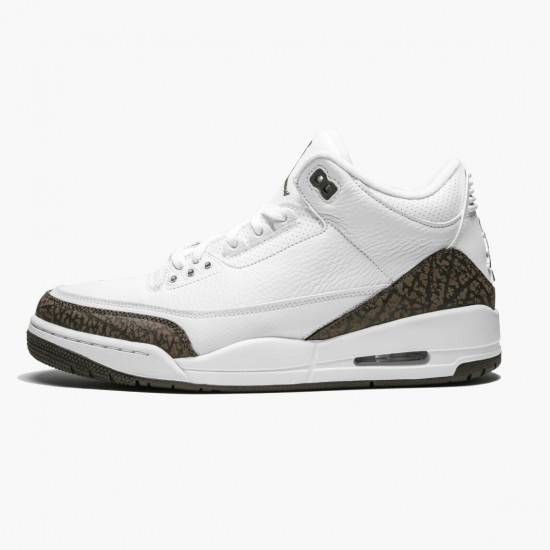 PK Shoes Air Jordan 3 Retro Mocha White/Chrome/Dark Mocha 136064-122