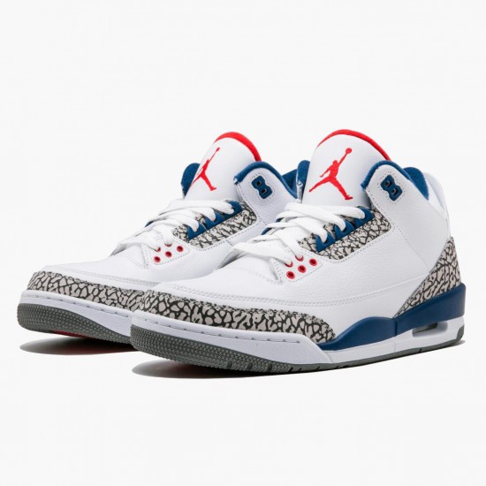 PK Shoes Air Jordan 3 Retro OG True Blue White/Fire Red True Blue 854262-106