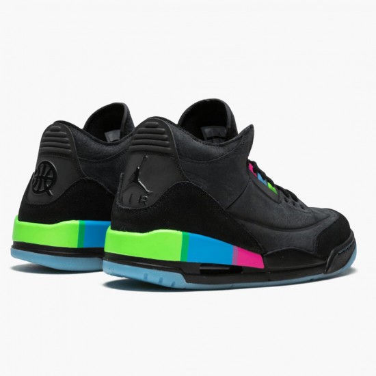 PK Shoes Air Jordan 3 Retro Quai54 Black/Black Electric Green AT9195-001