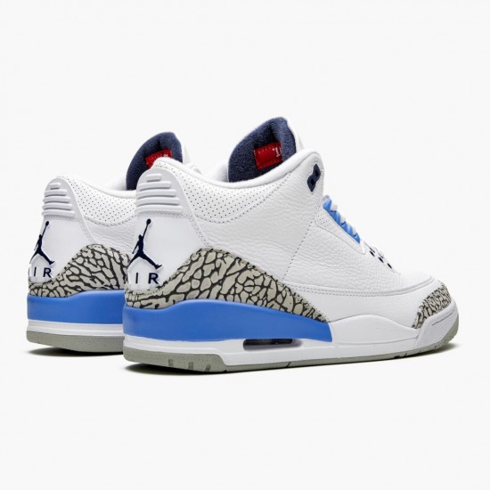 PK Shoes Air Jordan 3 Retro UNC White/Valor Blue Tech Gray CT8532-104