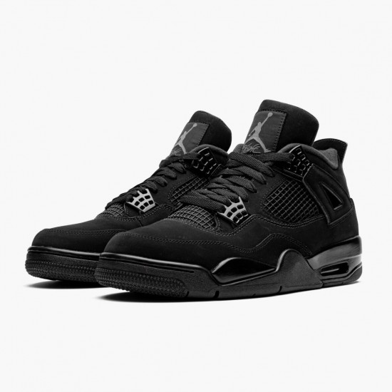 PK Shoes Air Jordan 4 Retro Black Cat Black/Black Light Graphite CU1110-010