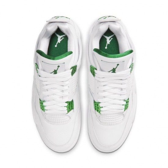 PK Shoes Air Jordan 4 Retro Metallic Green White/Metallic Silver Pine Green CT8527-113