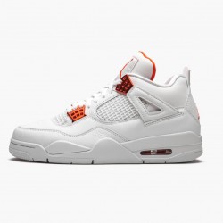 PK Shoes Air Jordan 4 Retro Metallic Orange White/Team Orange Metallic Sil CT8527-118