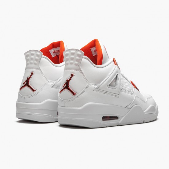 PK Shoes Air Jordan 4 Retro Metallic Orange White/Team Orange Metallic Sil CT8527-118