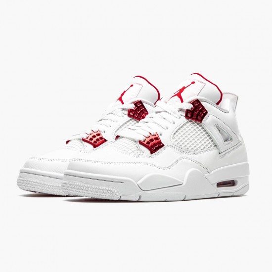 PK Shoes Air Jordan 4 Retro Metallic Red White/Metallic Silver Univers CT8527-112