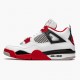 PK Shoes Air Jordan 4 Retro OG Fire Red 2020 White/Fire Red-Black Tech Grey DC7770-160