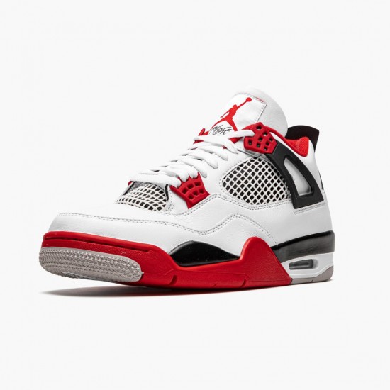 PK Shoes Air Jordan 4 Retro OG Fire Red 2020 White/Fire Red-Black Tech Grey DC7770-160