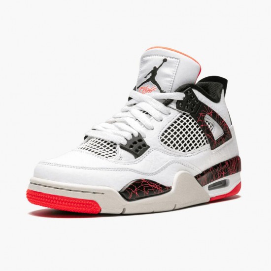 PK Shoes Air Jordan 4 Retro Pale Citron White/Black/Bright Crimson/Pale Citron 308497-116