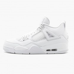 PK Shoes Air Jordan 4 Retro Pure Money White/Metallic Silver 308497-100