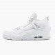 PK Shoes Air Jordan 4 Retro Pure Money White/Metallic Silver 308497-100