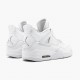 PK Shoes Air Jordan 4 Retro Pure Money White/Metallic Silver 308497-100