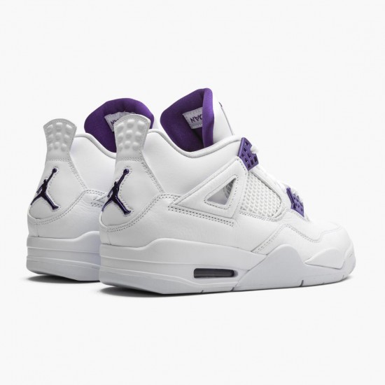 PK Shoes Air Jordan 4 Retro Purple Metallic White/Metallic Silver/Court Purple CT8527-115