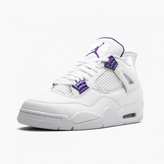 PK Shoes Air Jordan 4 Retro Purple Metallic White/Metallic Silver/Court Purple CT8527-115