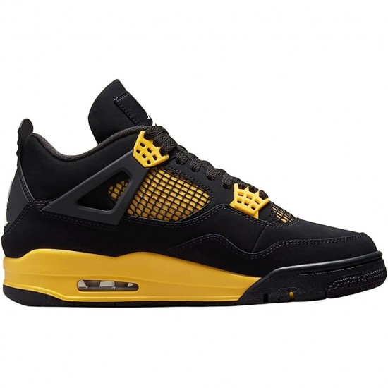 PK Shoes Air Jordan 4 Retro Thunder 2023 Black/Tour Yellow DH6927-017